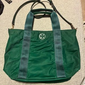 Tory Burch Green Nylon Shoulder Bag